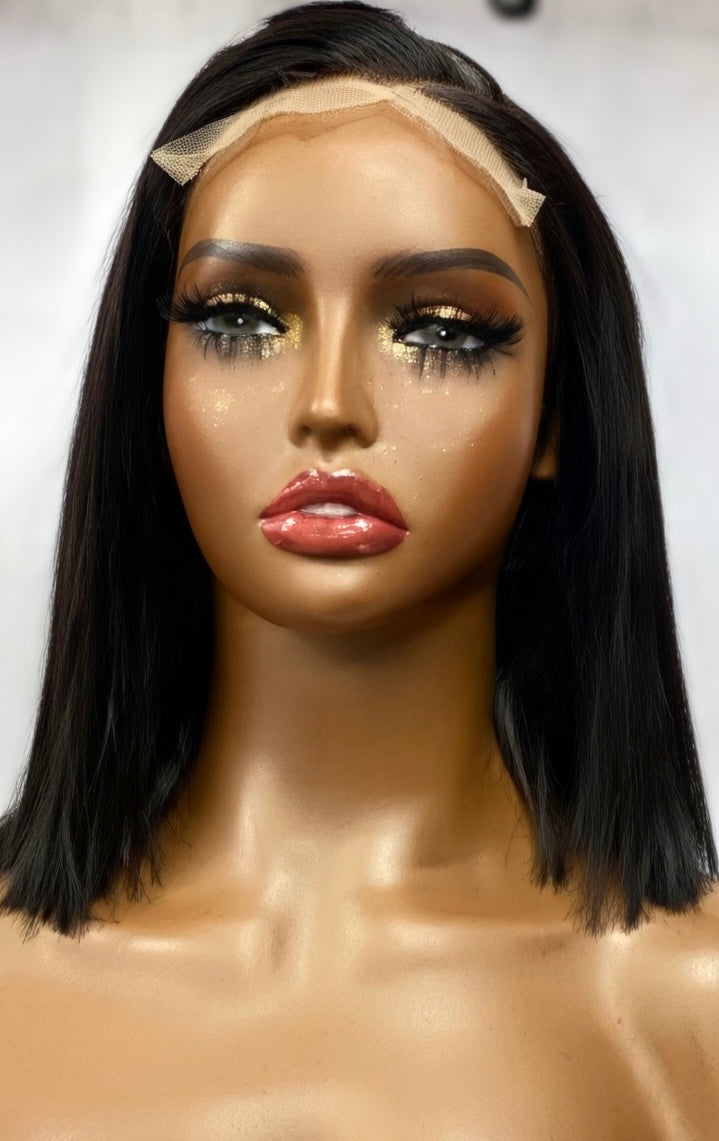 SDD 5X5 Glueless C Part Lace Bob Wig Raw Vietnamese Hair 10 Inches