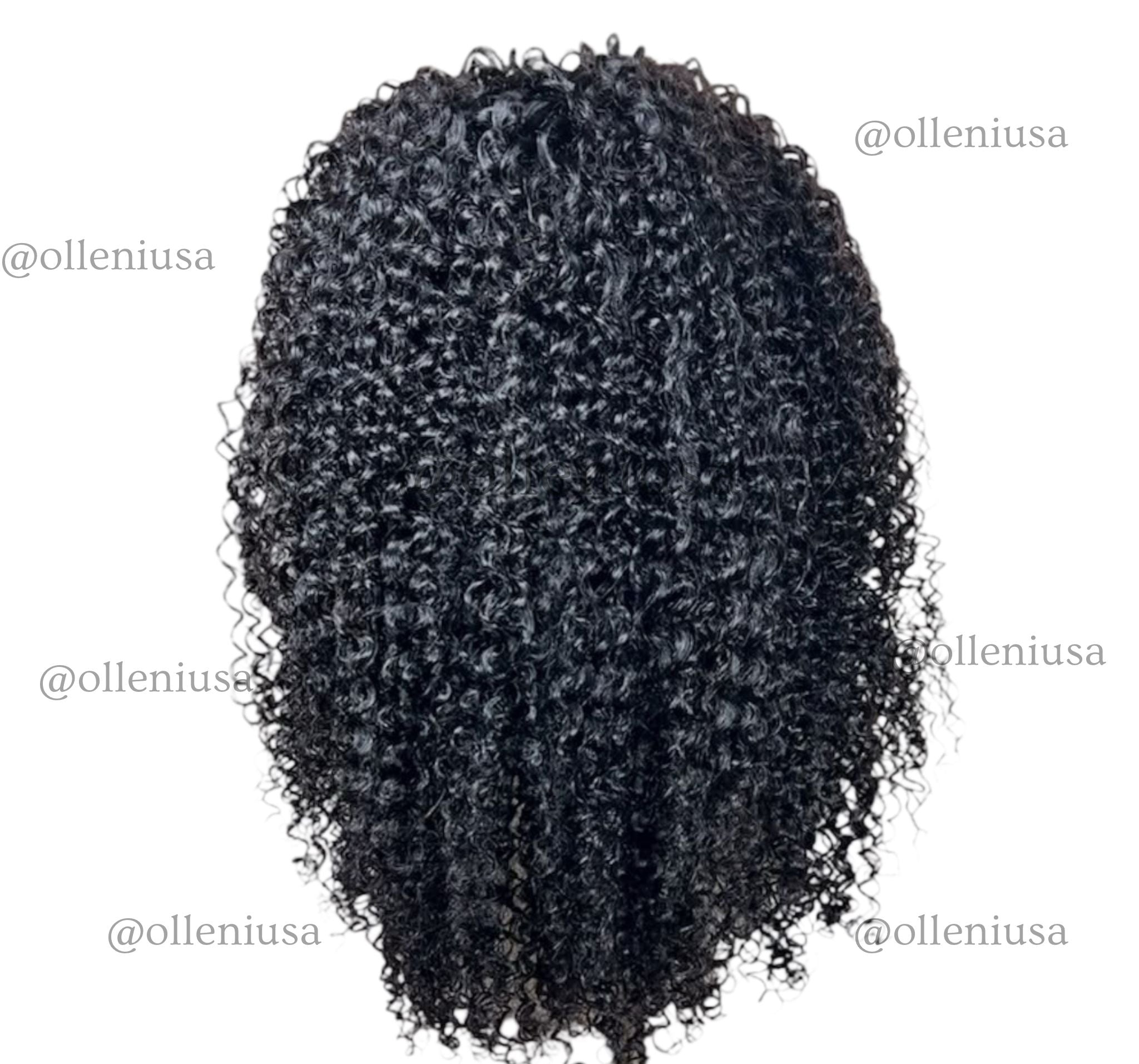 Afro Curly Half Wig 180% Density 14 Inches
