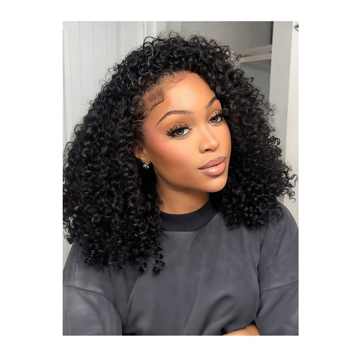 Afro Curly Half Wig 180% Density 14 Inches